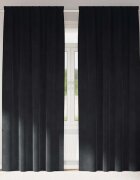 vidaXL Пердета 2 бр. Черно 140 x 260 cm Кадифе