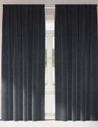 vidaXL Пердета 2 бр. Тъмносиво 140 x 245 cm Кадифе