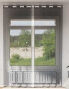 vidaXL Пердета от воал с втулки 2 бр черно 140x300 см