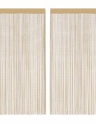 vidaXL Пердета ресни 2 бр 140x250 см бежови