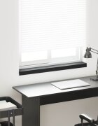 vidaXL Перваз за прозорец Черен с дървесен фибър 100 x 10 x 45 см ПВЦ