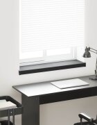 vidaXL Перваз за прозорец Черен с дървесен фибър 100 x 25 x 45 см ПВЦ