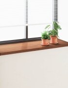vidaXL Перваз за прозорец Кафяво дърво 140 x 50 x 45 см ПВЦ