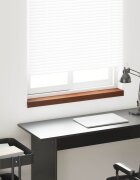 vidaXL Перваз за прозорец Кафяво дърво 80 x 10 x 45 см ПВЦ
