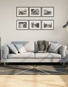 vidaXL Перящ се килим черно и златисто 120x180 см