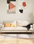 vidaXL Перящ се килим многоцветен 80x150 см