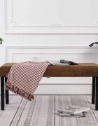 vidaXL Пейка 106 см кафява изкуствен велур
