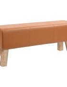 vidaXL Пейка 110 x 30 x 45 см Истинска Кафяво