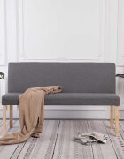 vidaXL Пейка 1395 см светлосива полиестер