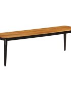 vidaXL Пейка 160x40x45 см мангово дърво масив и желязо