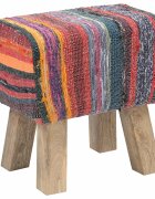 vidaXL Пейка 40 x 30 x 45 cm Истинска Многоцветен