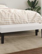vidaXL Пейка бяла 100x30x30 см изкуствена кожа