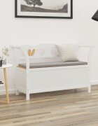 vidaXL Пейка бяла 107x45x755 см масивна ела