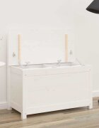 vidaXL Пейка бяла 80x41x77 см борово дърво масив