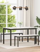vidaXL Пейка Бяло 110 x 35 x 45 cm Солидно борово дърво