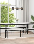 vidaXL Пейка Бяло 200 x 35 x 45 см Солидно борово дърво