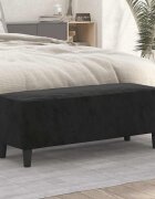 vidaXL Пейка черен 100x35x41 см кадифе