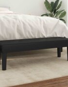 vidaXL Пейка черна 100x30x30 см изкуствена кожа
