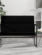 vidaXL Пейка черна 100x64x80 см изкуствена кожа
