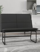 vidaXL Пейка черна 100x75x76 см изкуствена кожа