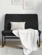 vidaXL Пейка черна 100x75x76 см плат