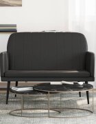 vidaXL Пейка черна 107x80x81 см изкуствена кожа