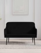 vidaXL Пейка черна 110x76x80 см текстил