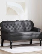 vidaXL Пейка Честърфилд Черно 1195 x 645 x 75 см Изкуствена