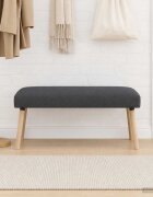 vidaXL Пейка Едноцветен Тъмносиво 110 x 40 x 46 cm Букле