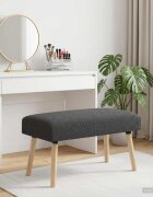 vidaXL Пейка Едноцветен Тъмносиво 80 x 40 x 46 см Букле