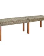 vidaXL Пейка Естествен 160 x 35 x 45 cm Солидно мангово дърво