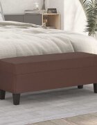 vidaXL Пейка кафява 100x35x41 см изкуствена кожа