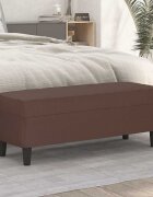 vidaXL Пейка кафява 100x35x41 см изкуствена кожа
