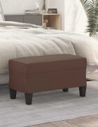 vidaXL Пейка кафява 70x35x41 см изкуствена кожа