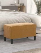 vidaXL Пейка кафява 70x35x41 см кадифе
