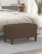 vidaXL Пейка кафява 70x35x41 см плат