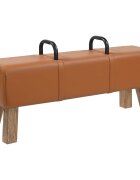 vidaXL Пейка Кафяво 110 x 30 x 45 см Истинска
