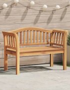 vidaXL Пейка Кафяво 120 x 535 x 85 см Масивна тикова дървесина