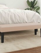 vidaXL Пейка капучино 100x30x30 см изкуствена кожа
