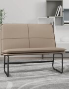 vidaXL Пейка капучино 100x75x76 см изкуствена кожа