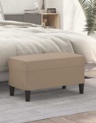 vidaXL Пейка капучино 70x35x41 см изкуствена кожа