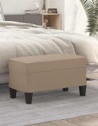 vidaXL Пейка капучино 70x35x41 см изкуствена кожа