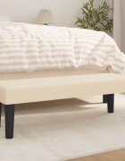 vidaXL Пейка кремава 100x30x30 см плат