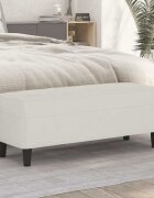 vidaXL Пейка кремава 100x35x41 см кадифе