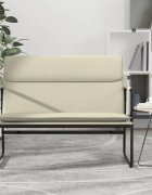 vidaXL Пейка кремава 100x64x80 см изкуствена кожа