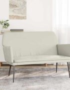 vidaXL Пейка кремава 108x79x79 см кадифе