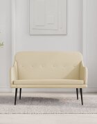 vidaXL Пейка кремава 110x76x80 см текстил