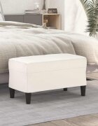 vidaXL Пейка кремава 70x35x41 см изкуствена кожа