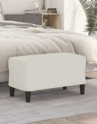 vidaXL Пейка кремава 70x35x41 см кадифе