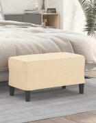 vidaXL Пейка кремава 70x35x41 см плат